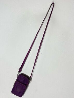 5/$25 Mingshuo Purple Nylon Crossbody Phone Bag Travel Wallet Pouch